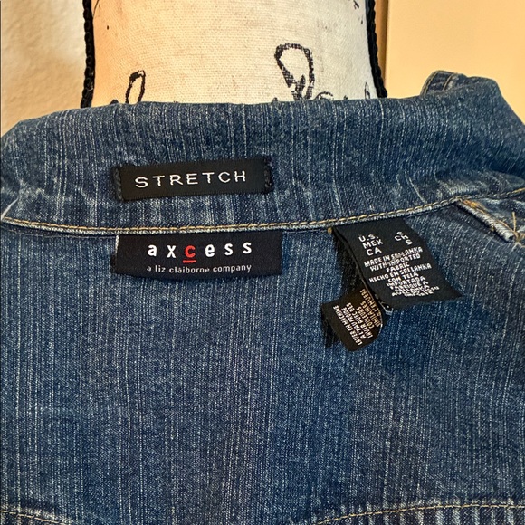 Axcess Blue Button Down Jean Jacket - Picture 9 of 14